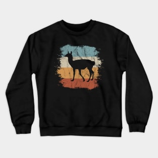 Funky Vintage Retro Llama Silhouette Crewneck Sweatshirt